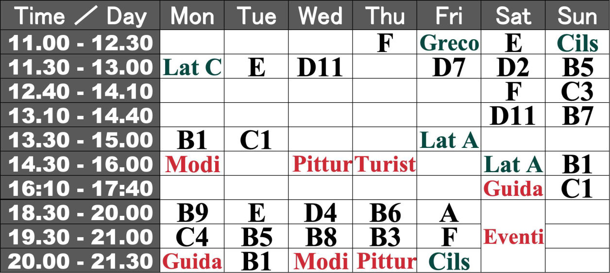 Italian language Class Tokyo