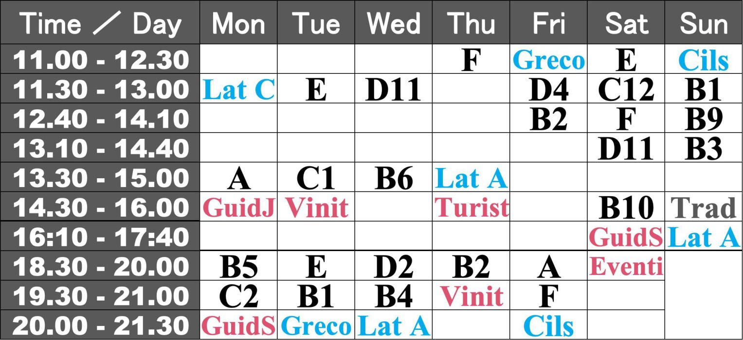 Italian language Class Tokyo